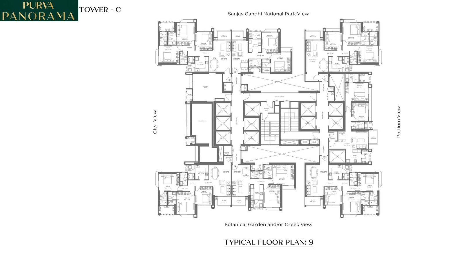 Purva-Panorama-Tower-C-Typical Floor-Plan-9